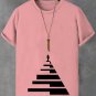 Men's Piano Key Stairs Art Print Cotton Casual T-Shirt