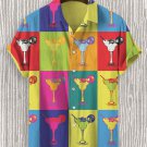 Men's Pop Art Cocktails Print Shirt