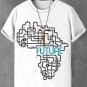Men's Protecting African Future Map Art Print Cotton Casual T-Shirt