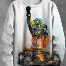 Men's Racing Driver Vintage Watercolor Painting Print Casual Sweatshirt