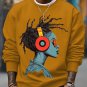 Men's Reggae Music Cool Girl Graphic Print Cotton Casual Sweatshirt