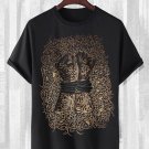 Men's Retro Calligraphy Black Fist Illustration Print T-Shirt