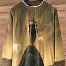 Men's Retro Desert Back View Science Fiction Art Print Long Sleeve T-Shirt