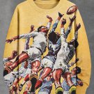 Men's Retro Rugby Match Print Casual Sweatshirt