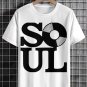 Men's Retro Soul Record Graphic Print Cotton Casual T-Shirt