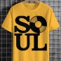 Men's Retro Soul Record Graphic Print Cotton Casual T-Shirt