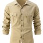 Men's Ripped Single Breasted Turndown Collar Long Sleeve Shirt
