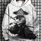 Men's Samurai Japanese Art Print Hooded Sweatshirt