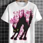 Men's Scared Black Cat Graphic Print Cotton Casual T-Shirt