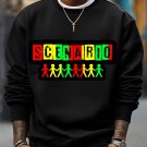 Men's Scenario Hip-Hop Music Pattern Print Cotton Casual Sweatshirt