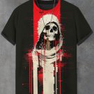 Men's Skeleton Dark Art Print Casual T-Shirt
