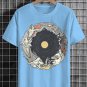 Men's Skeleton Shark Crocodile Surfing Print Cotton Casual T-Shirt