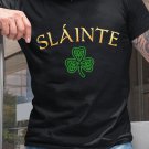 Men's Slainte St. Patrick's Day Print Cotton Casual T-Shirt