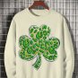 Men's St. Patrick's Day Shamrock Graphic Print Cotton Casual Sweatshirt