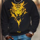 Men's Tiger The King Of Beasts Painting Print Casual Sweatshirt