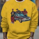 Men's Vintage Car Hip-hop Rappers Print Casual Sweatshirt