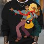 Men's Vintage Disco Dance Print Cotton Casual Sweatshirt
