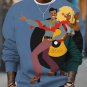 Men's Vintage Disco Dance Print Cotton Casual Sweatshirt