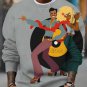 Men's Vintage Disco Dance Print Cotton Casual Sweatshirt