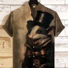 Men's Vintage Mystic Possum Suit Art Print Casual Shirt