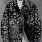 Men's Vintage Paisley Patterns Print Denim-Like Long Sleeve Shirt