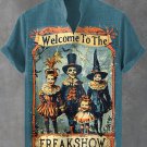 Men's Welcome To The Freakshow Illustration Print Casual Shirt