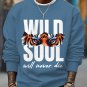 Men's Wild Soul Will Never Die Art Print Cotton Casual Sweatshirt