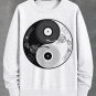 Men's Yin Yang Vinyl Record Graphic Print Cotton Casual Sweatshirt