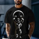 Men's Zeus Fitness Graphic Print Drop Shoulder Casual T-Shirt