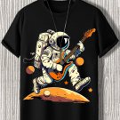 Men's Astronaut Space Rock Print Cotton Casual T-Shirt
