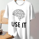 Men's Brain Use It Print Casual T-Shirt