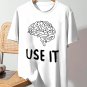 Men's Brain Use It Print Casual T-Shirt