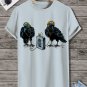 Men's Crows Listening to Music Graphic Print Casual T-Shirt