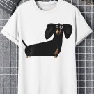 Men's Cute Dachshund Art Print Casual T-Shirt