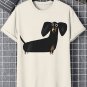 Men's Cute Dachshund Art Print Casual T-Shirt