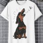 Men's Dachshund Dog Bark Art Print Cotton Casual T-Shirt