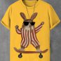 Men's Easter Rabbit Skateboard Graphic Print Casual T-Shirt