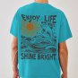 Men's Enjoy Life Make Waves Shine Bright Print Casual T-Shirt