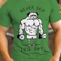 Men's Fitness Dog Never Skip Leg Day Print Casual T-Shirt