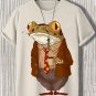 Men's Frog Office Worker Print Casual T-Shirt