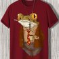 Men's Frog Office Worker Print Casual T-Shirt