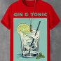 Men's Gin And Tonic Illustration Print Casual T-Shirt