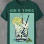 Men's Gin And Tonic Illustration Print Casual T-Shirt