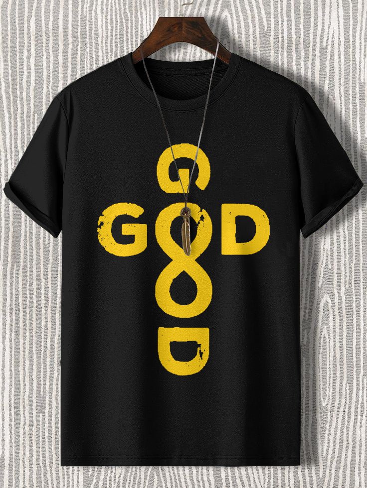 Men's God Is Always Good Print Casual T-Shirt