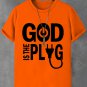 Men's God Is The Plug Print Casual T-Shirt