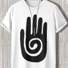 Men's Healing Hands Symbol Aboriginal Symbol Print Casual T-Shirt