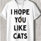 Men's I Hope You Like Cats Print Casual T-Shirt