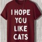 Men's I Hope You Like Cats Print Casual T-Shirt
