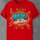 Men's Jesus Is My Superhero Print Casual T-Shirt