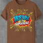 Men's Jesus Is My Superhero Print Casual T-Shirt